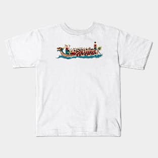 Drawing of 20 man dragon boat Kids T-Shirt